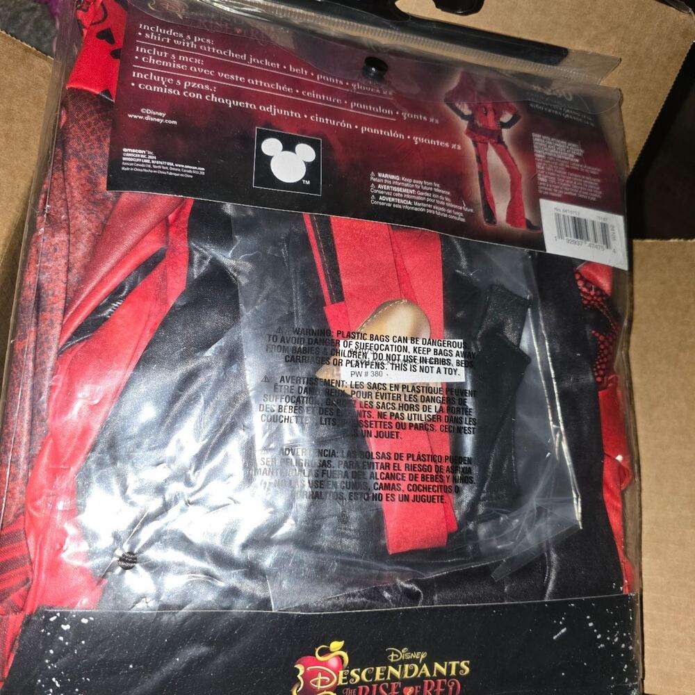 Disney Descendants The Rise of Red Kids Costume Child XL 14-16 NWT - Picture 5 of 9